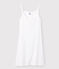 Vestido de tirantes emblemático de algodón de mujer blanco ECUME