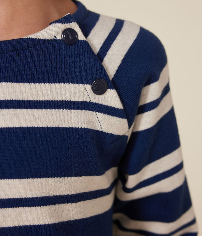 Vestido de manga larga de algod&oacute;n grueso para ni&ntilde;a azul MEDIEVAL/ MONTELIMAR