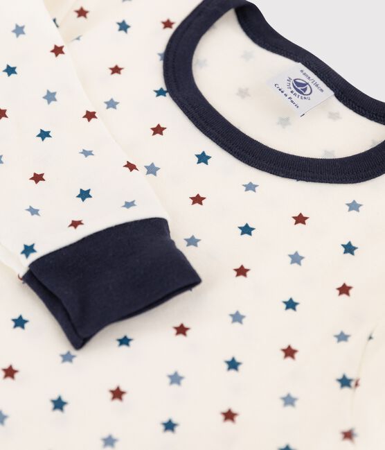 Pijama con estampado de barcos de punto para niño pequeño blanco MARSHMALLOW/blanco MULTICO