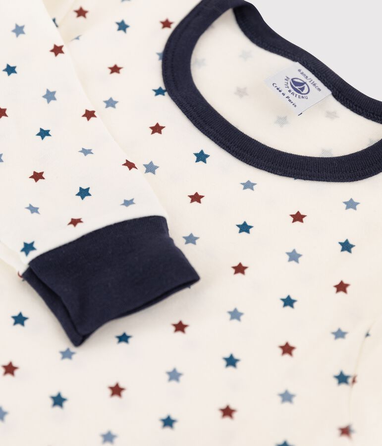 Pijama con estampado de barcos de punto para ni&ntilde;o peque&ntilde;o blanco/multicolor