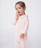 Pijama de algodón sin pies con cuello claudine para bebé rosa FLEUR