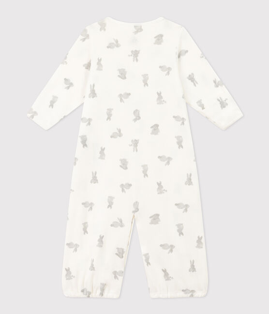 Mono saco de algodón estampado blanco MARSHMALLOW/gris GRIS
