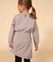 Vestido de muletón cepillado de manga larga para niña gris CHATON CHINE