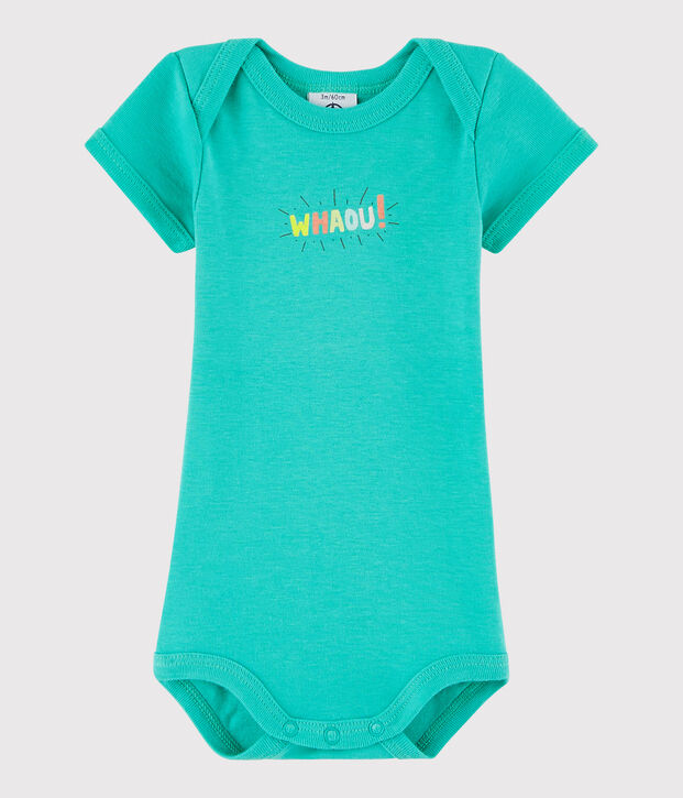 Bodi de manga corta de beb&eacute; ni&ntilde;o verde