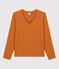 Camiseta de algodón Le Droit con cuello de pico para mujer marron ECUREUIL