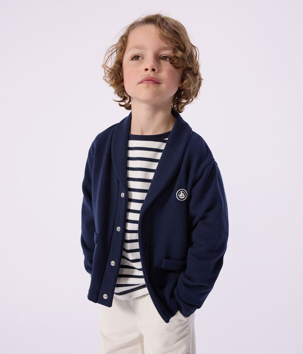 C&aacute;rdigan infantil de algod&oacute;n liso SMOKING