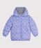 Plum&iacute;fero infantil con estampado de corazones violeta/multicolor