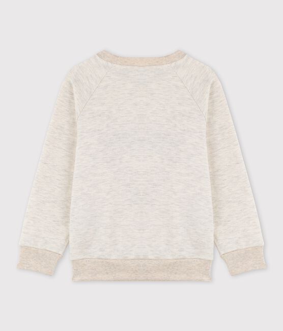 Sudadera de muletón bordada infantil unisex beige MONTELIMAR CHINE