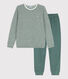 Pijama de algodón milrayas para niño/niña