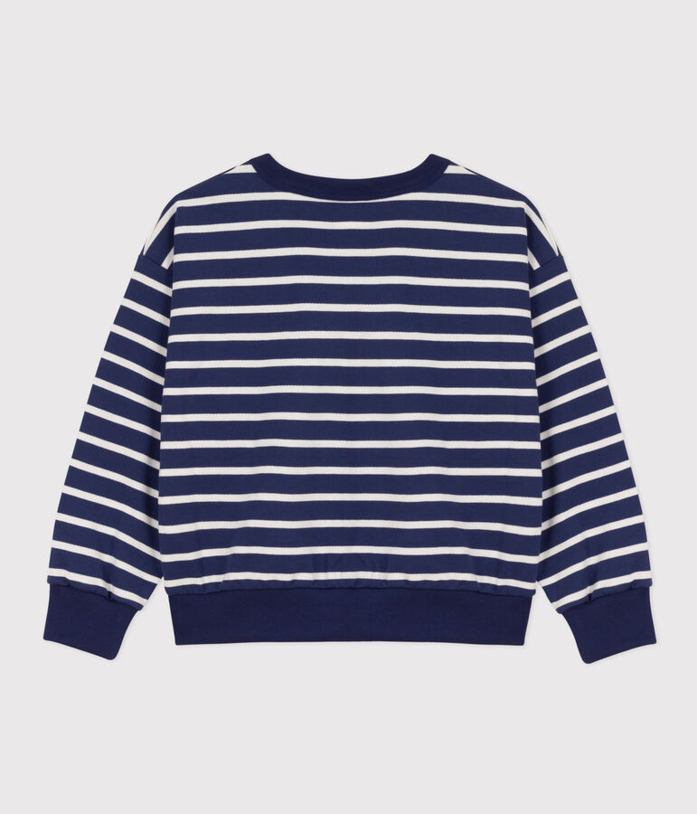 Sudadera de mulet&oacute;n para ni&ntilde;o/ni&ntilde;a azul/blanco