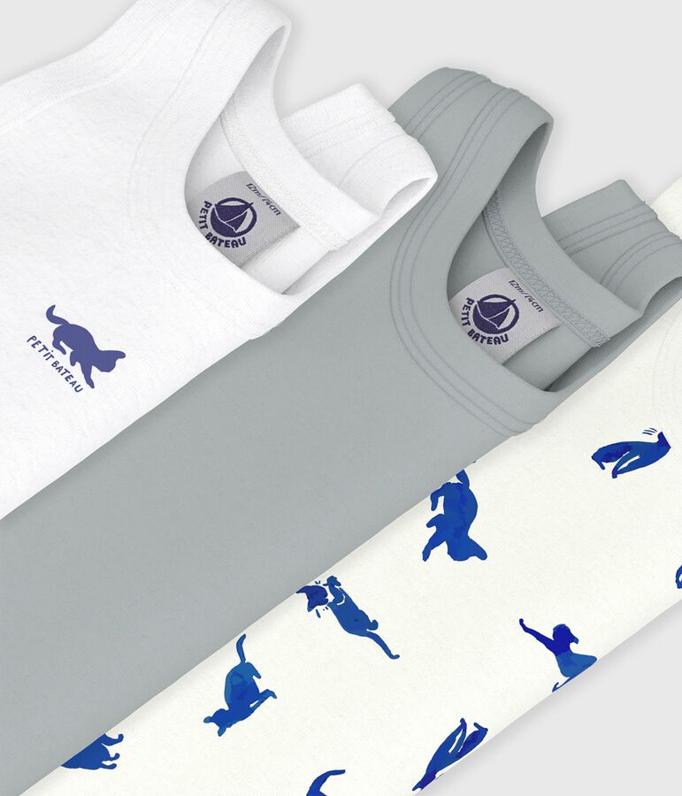 Juego de bodies de algod&oacute;n sin mangas con estampado de gato para beb&eacute; multicolor