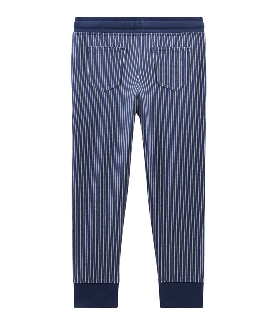 Pantalón de malla para niño azul SMOKING/blanco MARSHMALLOW