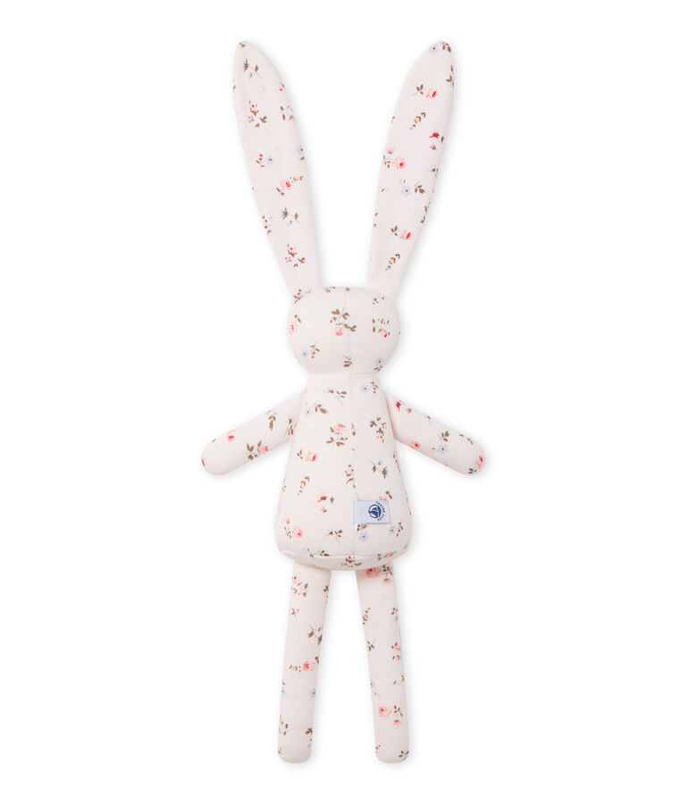 Doudou lapin b&eacute;b&eacute; mixte imprim&eacute; rosa VIENNE/blanco MULTICO