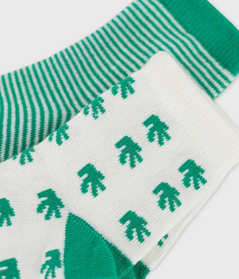 Juego de 2 pares de calcetines de beb&eacute; multicolor