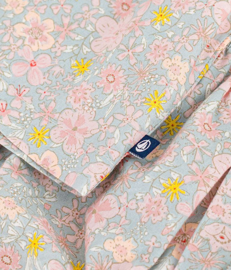 Vestido de algod&oacute;n de manga corta y pololo con estampado de flores para beb&eacute; SPRAY/ MULTICO