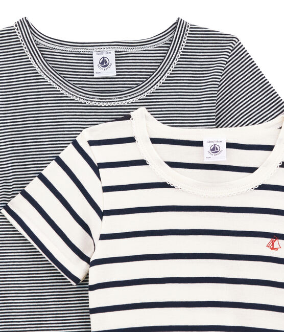 Par de camisetas manga corta para chica variante 1