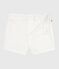 Shorts de seersucker a rayas para bebé blanco ECUME