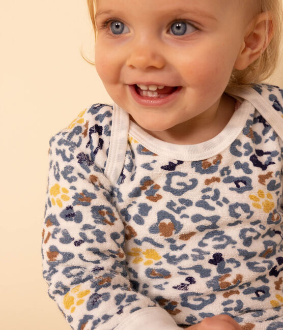 Pijama de rizo para bebé blanco MARSHMALLOW/blanco MULTICO
