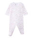 Pijama en túbico rayado para bebé niña