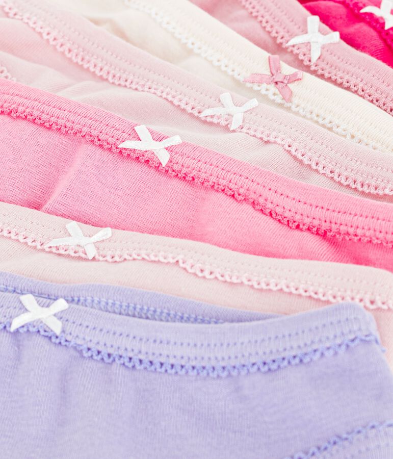 Juego de braguitas infantiles de algod&oacute;n lisas multicolor