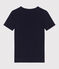 Camiseta lisa Icónica de algodón con punto «cocotte» para mujer azul SMOKING