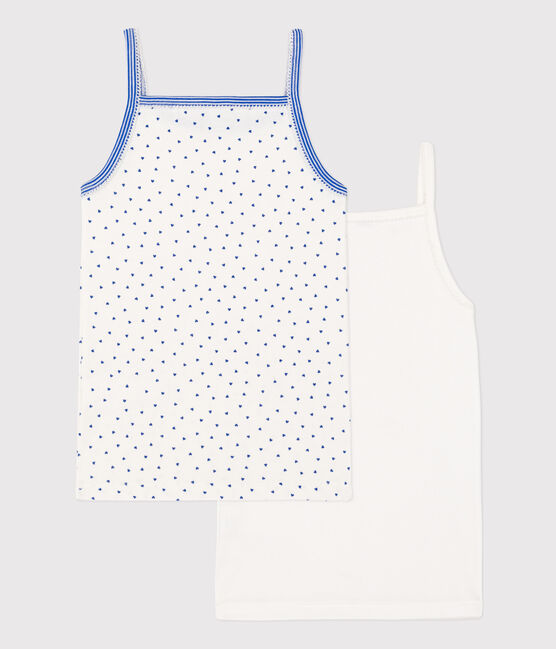 Juego de 2 camisetas de tirantes de algodón para niña variante 1