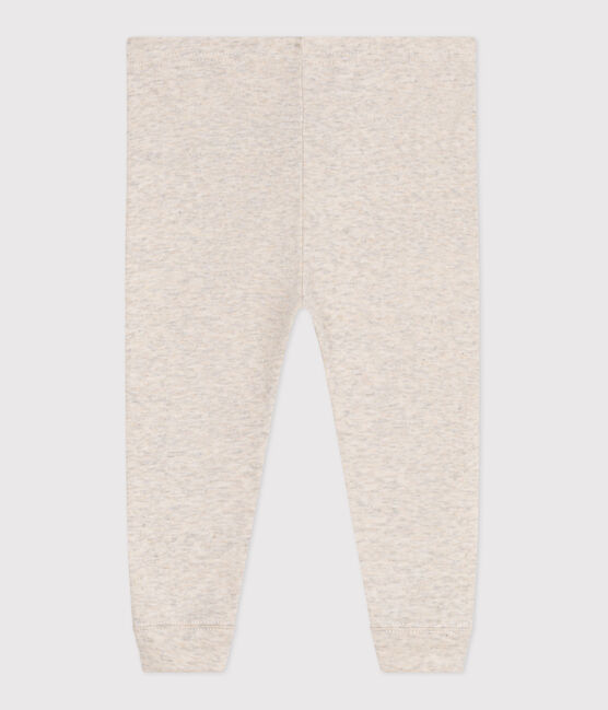 Leggings lisos de algodón para bebé beige MONTELIMAR CHINE