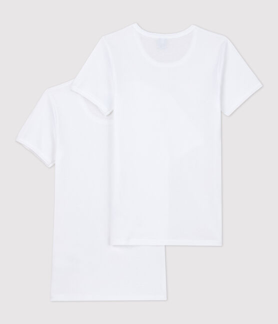 Lote de 2 camisetas blancas de manga corta de chica variante 1