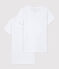 Lote de 2 camisetas blancas de manga corta de chica variante 1