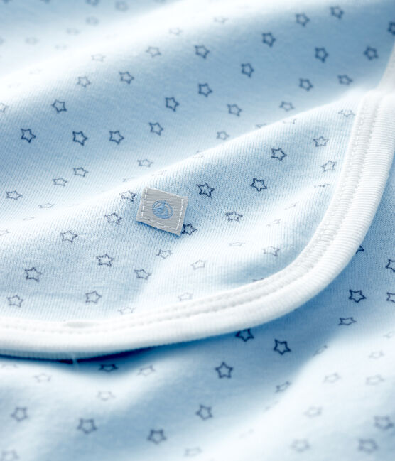 Arrullo de maternidad de bebé de algodón orgánico azul FRAICHEUR/gris CONCRETE