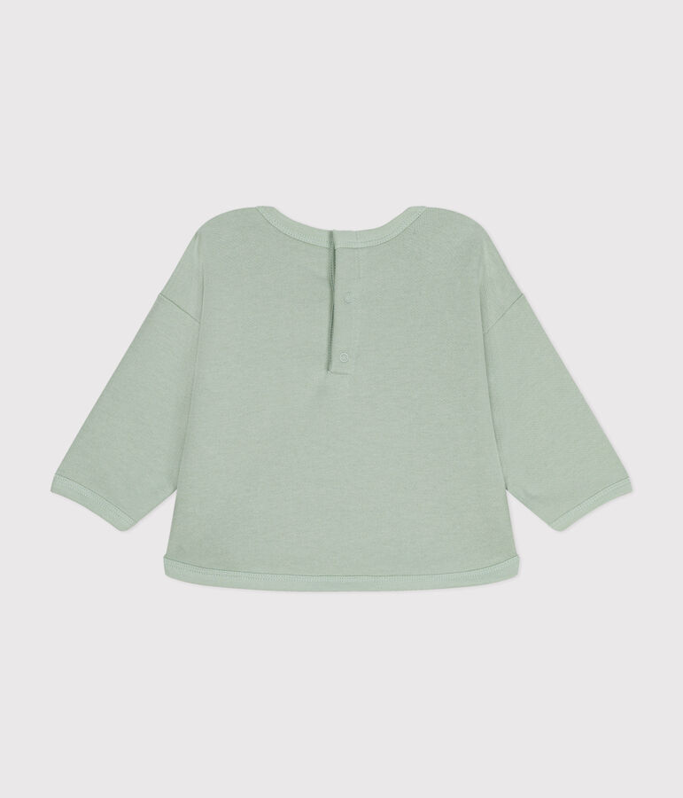 Sudadera de mulet&oacute;n de beb&eacute; verde HERBIER