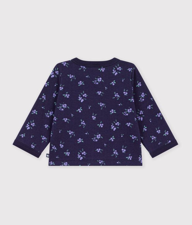 C&aacute;rdigan de algod&oacute;n con estampado de flores para beb&eacute; azul/multicolor