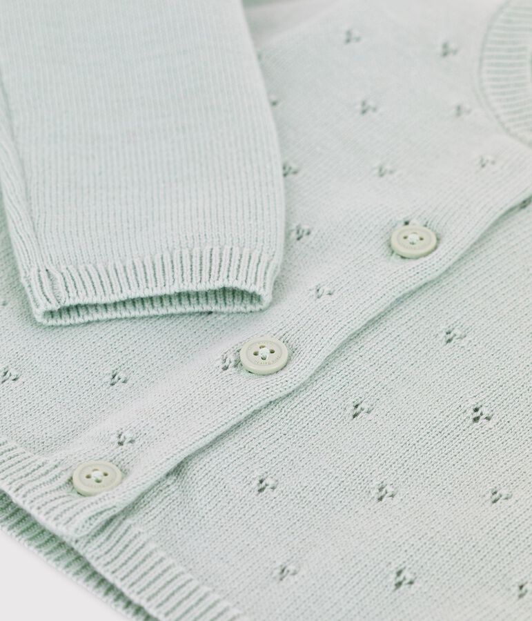 C&aacute;rdigan de punto elegante para beb&eacute; verde