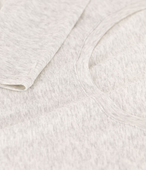 Camiseta segunda piel de algodón ligero para mujer gris BELUGA CHINE