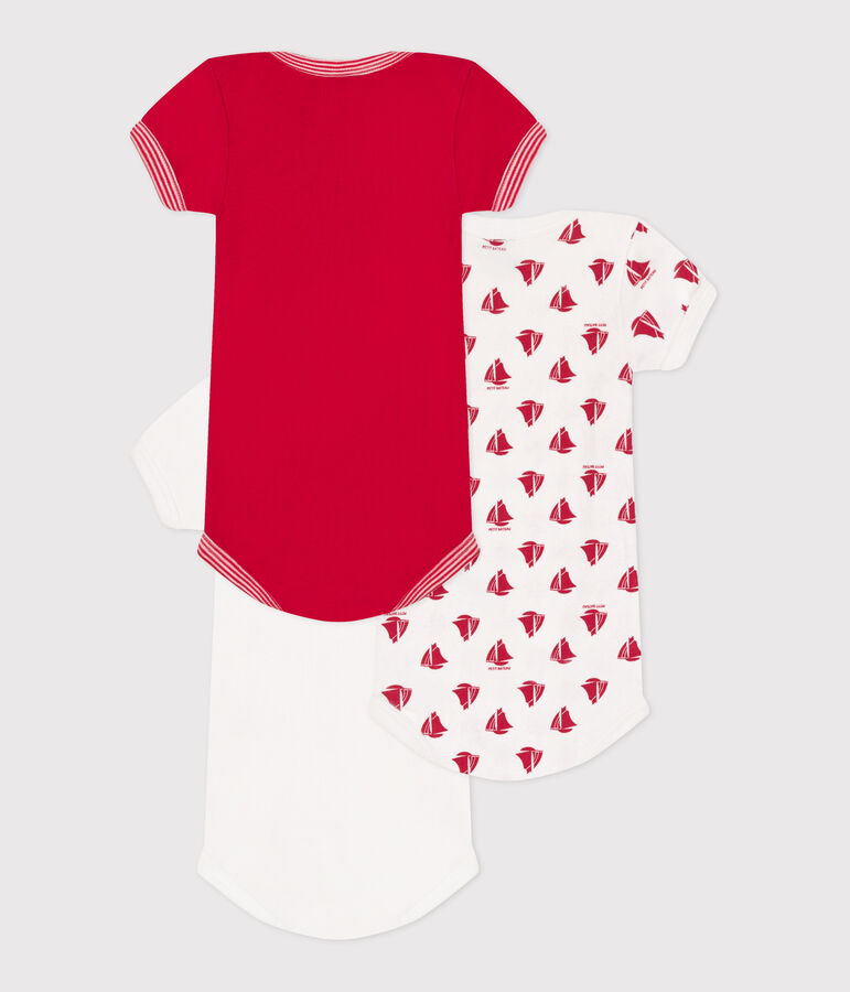 Juego de 3 bodis de beb&eacute; de manga corta de algod&oacute;n variante 3