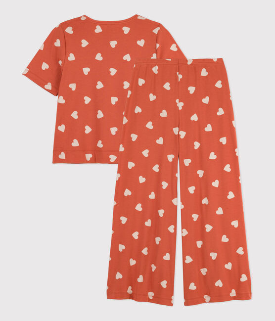Pijama con corazón de algodón de mujer BRANDY/ AVALANCHE