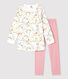 Camisón con estampado de flores de niña de algodón