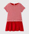 Vestido bebé niña milrayas rojo TERKUIT/blanco MARSHMALLOW