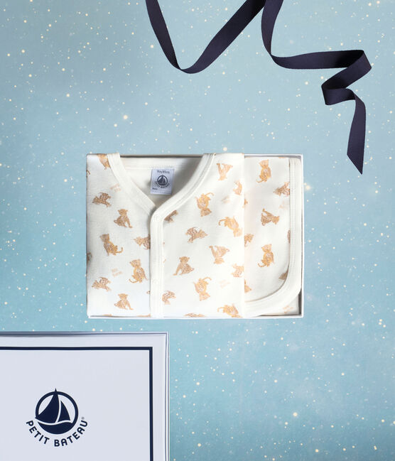 Set de regalo de algodón con estampado de leopardos para bebé variante 1