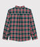 Camisa a cuadros de niño verde PINEDE/blanco MULTICO