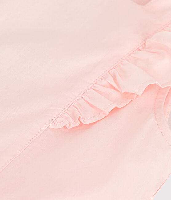 Vestido de celebración de popelina de niña rosa FLEUR
