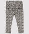 «Leggings» estampados para bebé niña azul SMOKING/blanco MARSHMALLOW