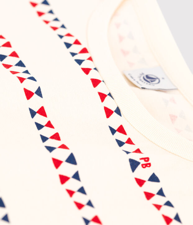 Camiseta LE BOXY de algod&oacute;n para mujer crudo/rojo/multicolor