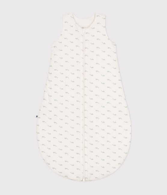 Saco de terciopelo para bebé con estampado de ballena TOG 3 blanco MARSHMALLOW/ HERBIER