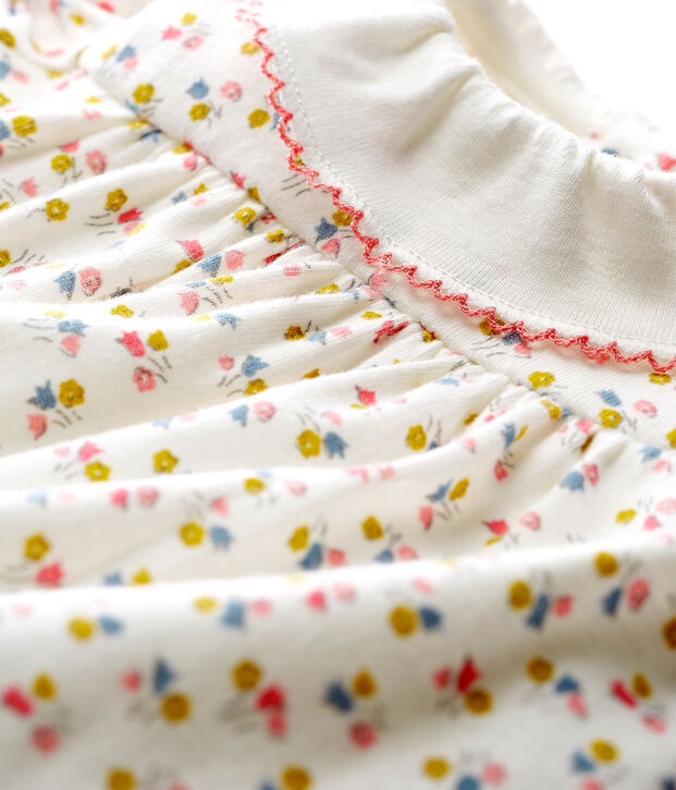 vestido body estampado para beb&eacute; ni&ntilde;a blanco/multicolor