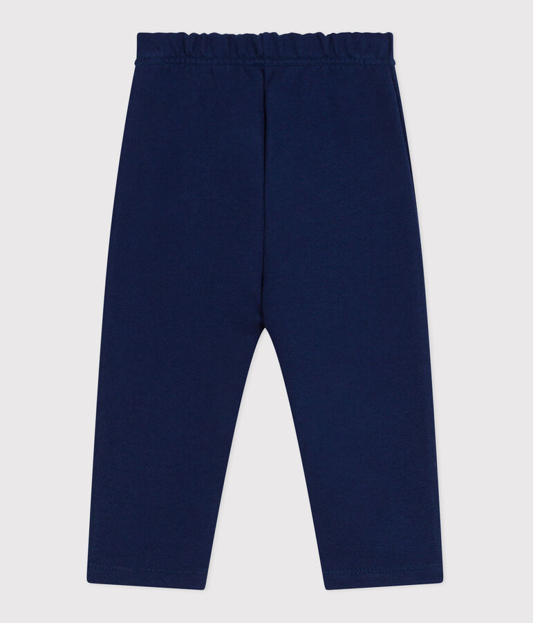 Pantal&oacute;n de jogging liso de algod&oacute;n para beb&eacute; azul