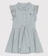 Vestido sin mangas de tejido milrayas orgánico para niña