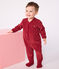 Pijama de terciopelo liso para bebé rojo TERKUIT