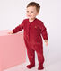 Pijama de terciopelo liso para bebé