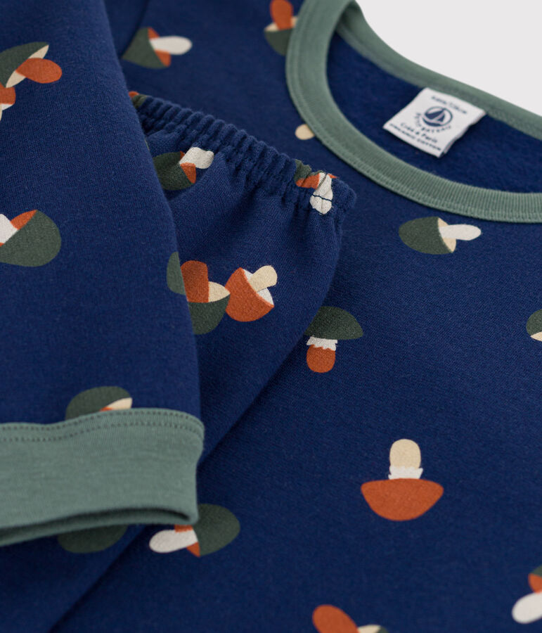 Pijama de felpa con motivo de seta para ni&ntilde;o/ni&ntilde;a azul/multicolor